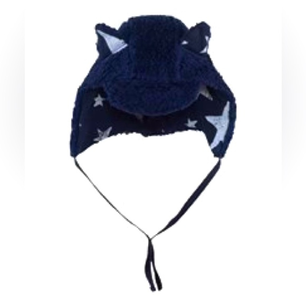 Noe & Zoe Baby Cat Ears Hat Blue Stars